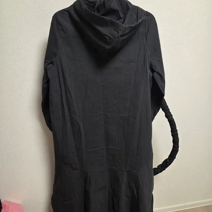 [SOLD OUT] 블랙 후드 아노락 롱 원피스