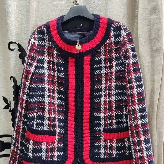 [BUNJANG] G-Cut Tweed Zip-Up Jacket (Size 55) / 지컷 트위드자켓 짚업스타일55