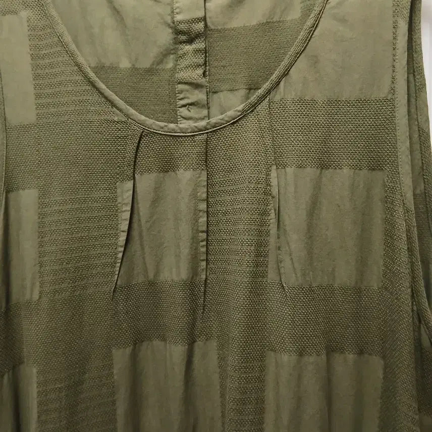 [BUNJANG] Supreme Khaki Ruffle Long Dress / 슈프림스 카키색 캉캉 롱 원피스