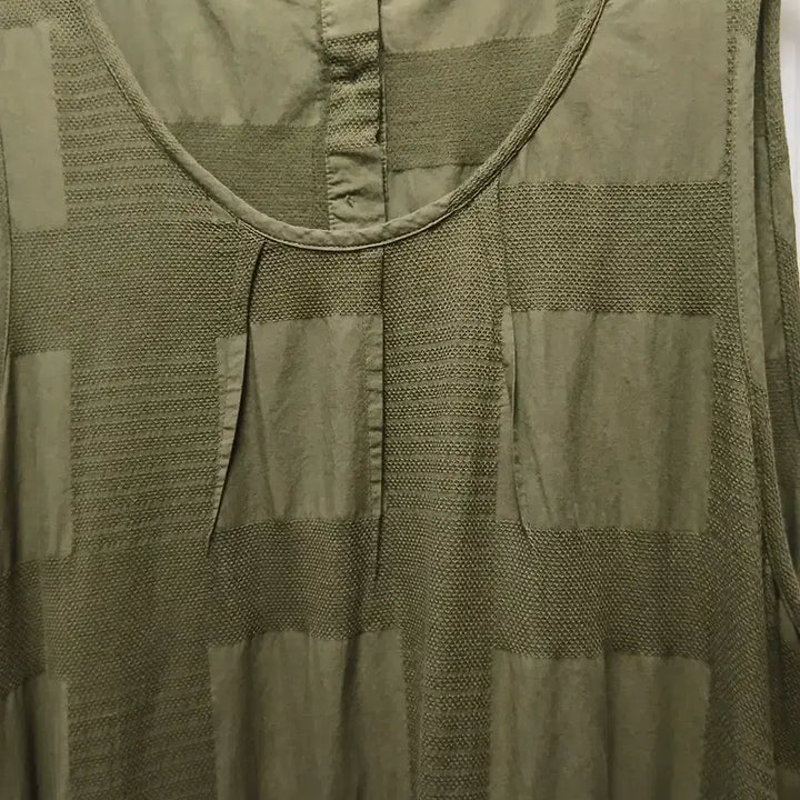 [BUNJANG] Supreme Khaki Ruffle Long Dress / 슈프림스 카키색 캉캉 롱 원피스