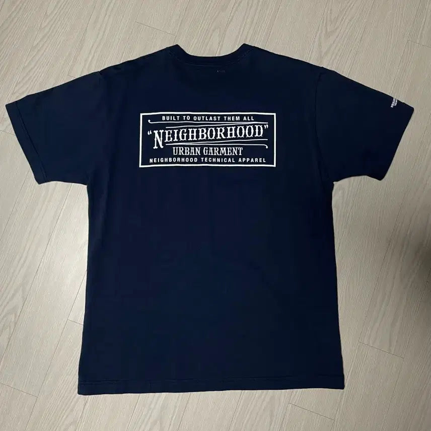 [BUNJANG] Neighborhood NBHD Short Sleeve T-Shirt Navy L / 네이버후드 NBHD 반팔 티셔츠 네이비 L