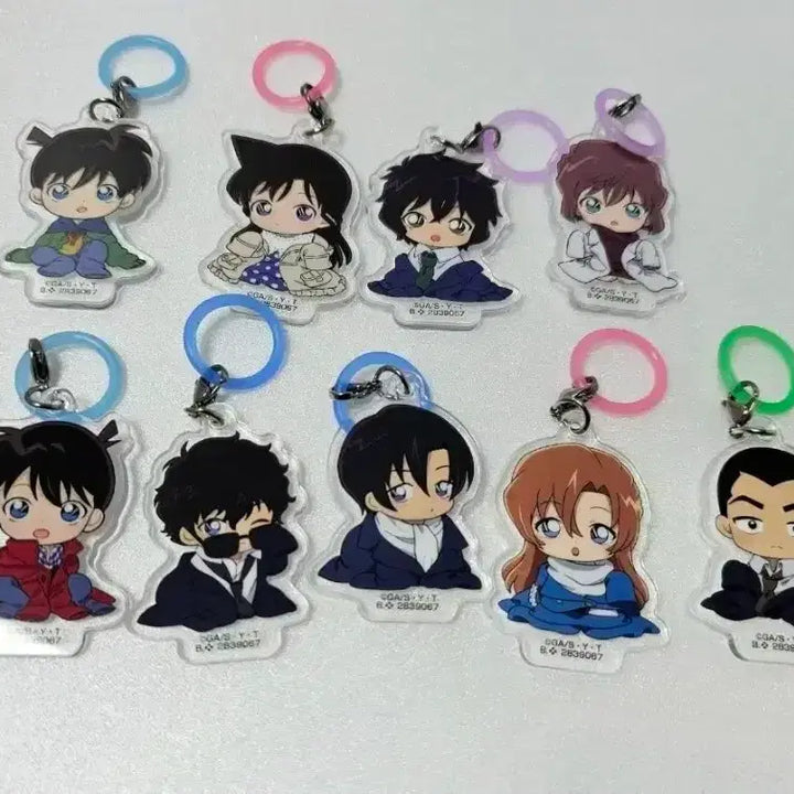 [BUNJANG] Shinichi &amp; Matsuda Chijimase Version Detective Conan Keyring / 신이치.마츠다 치지마세 버전 메지루시 명탐정코난 키링