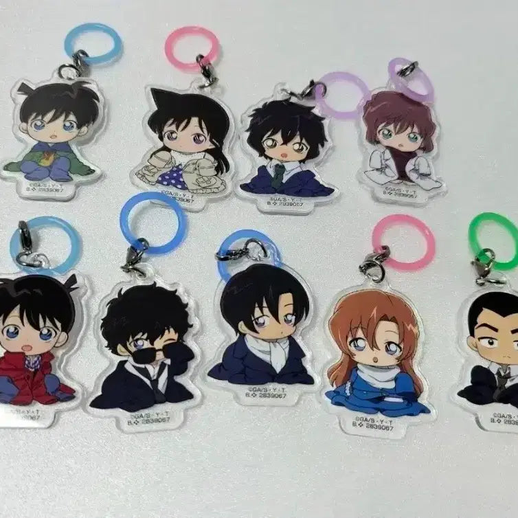 [BUNJANG] Shinichi &amp; Matsuda Chijimase Version Detective Conan Keyring / 신이치.마츠다 치지마세 버전 메지루시 명탐정코난 키링