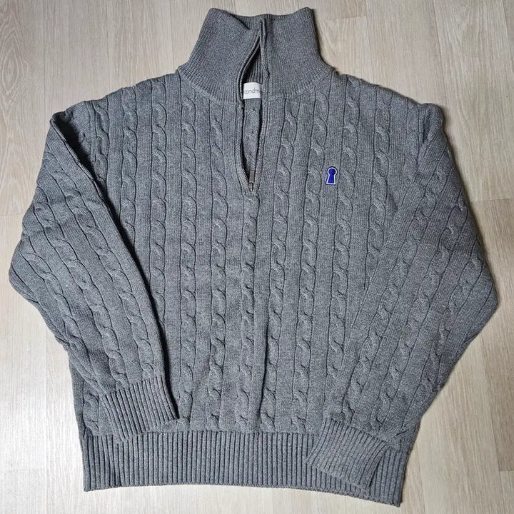 [SOLD OUT] 세컨모놀로그 반집업니트 그레이 L
