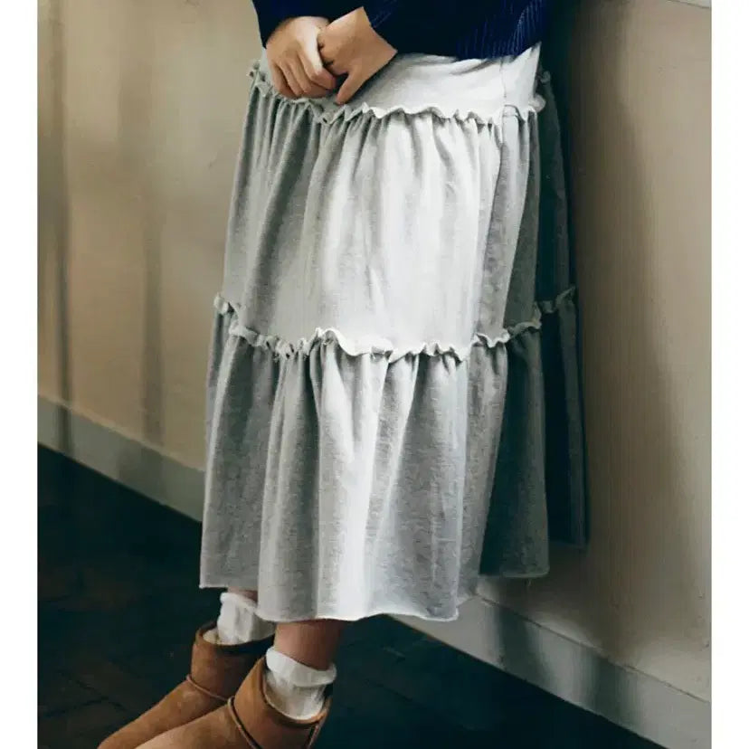 [BUNJANG] KonichiwaBonjour Shirring Skirt / 곤니치와봉쥬르 셔링 스커트