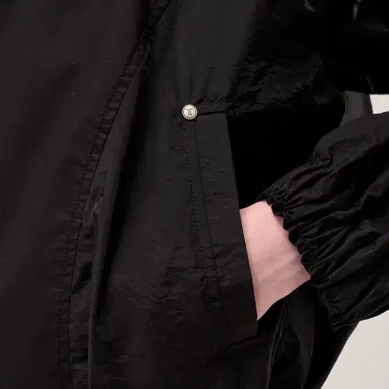 [BUNJANG] Time Texturable Drawstring Zip-up Jumper (New) / 타임 텍스처블록 드로우스트링 집업 점퍼(새상품)