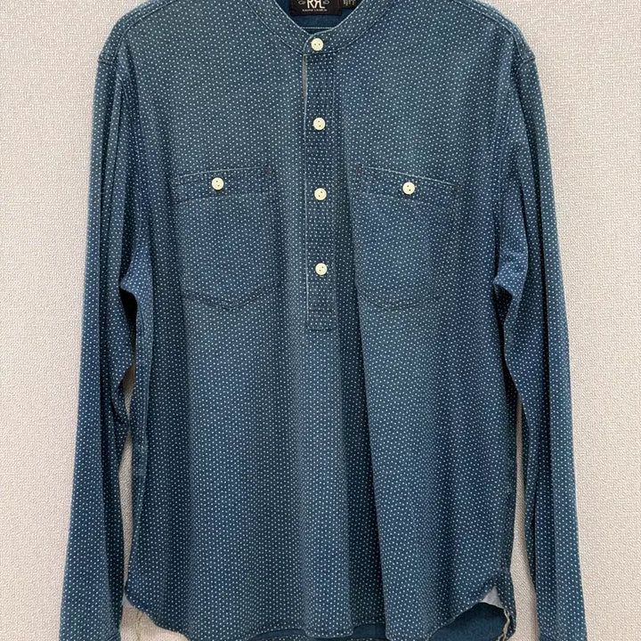 [SOLD OUT] 더블알엘 헨리넥 팝오버 셔츠  / L