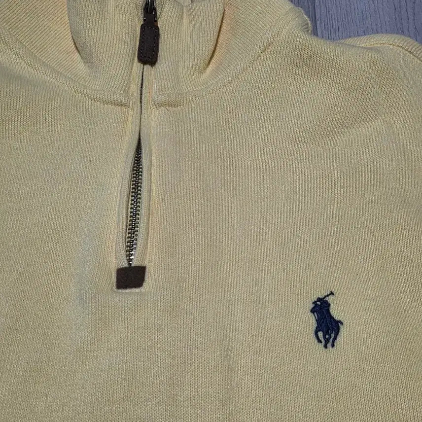 [BUNJANG] Polo Ralph Lauren Yellow Half-Zip Sweater / 폴로 랄프로렌 옐로우 하프집업