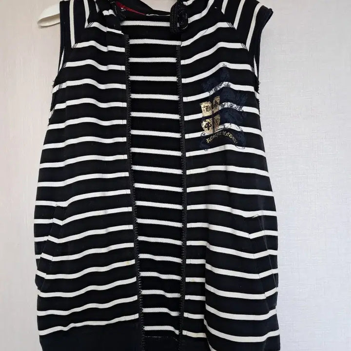 [BUNJANG] Henrix Striped Hoodie Vest Size 90 / 헨릭스 스트라이프 후드 조끼 90