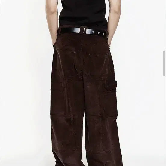 [BUNJANG] Alainne Carpenter Cargo Corduroy Pants Brown / [2]알렌느 카펜터 카고 코듀로이 팬츠 브라운