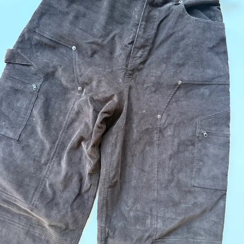 [BUNJANG] Alainne Carpenter Cargo Corduroy Pants Brown / [2]알렌느 카펜터 카고 코듀로이 팬츠 브라운
