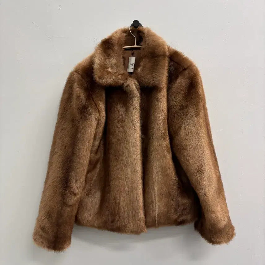 [BUNJANG] WE ARE Faux Mink Fur Jacket Brown / 위아(we are) 페이크 밍크 퍼 자켓 브라운