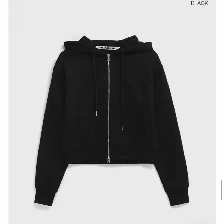 [BUNJANG] Black Up BASIC Heavy Cotton Hooded Zip-Up Black / 블랙업 BASIC 헤비코튼 후드 집업 블랙