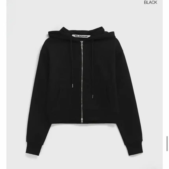 [BUNJANG] Black Up BASIC Heavy Cotton Hooded Zip-Up Black / 블랙업 BASIC 헤비코튼 후드 집업 블랙