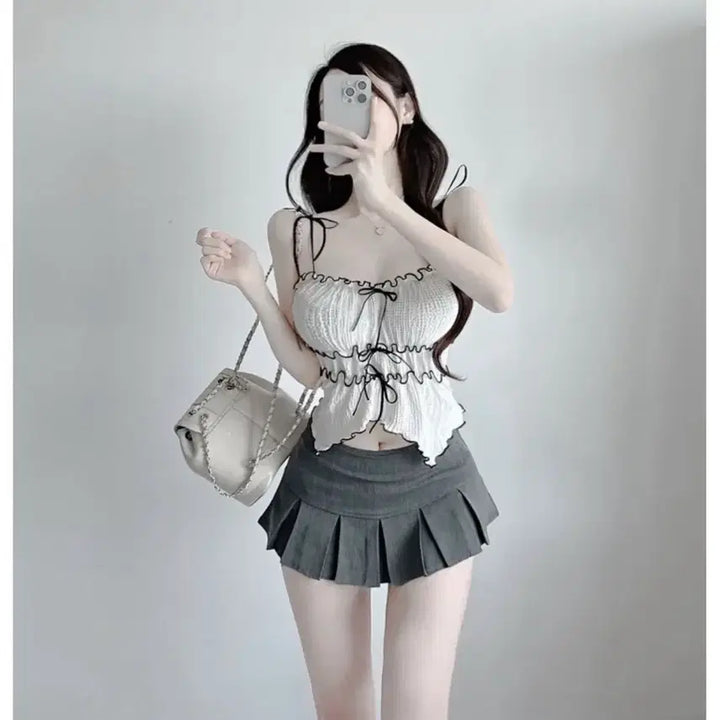 [BUNJANG] Low-Rise Tennis Skirt / 로우라이즈 테니스스커트