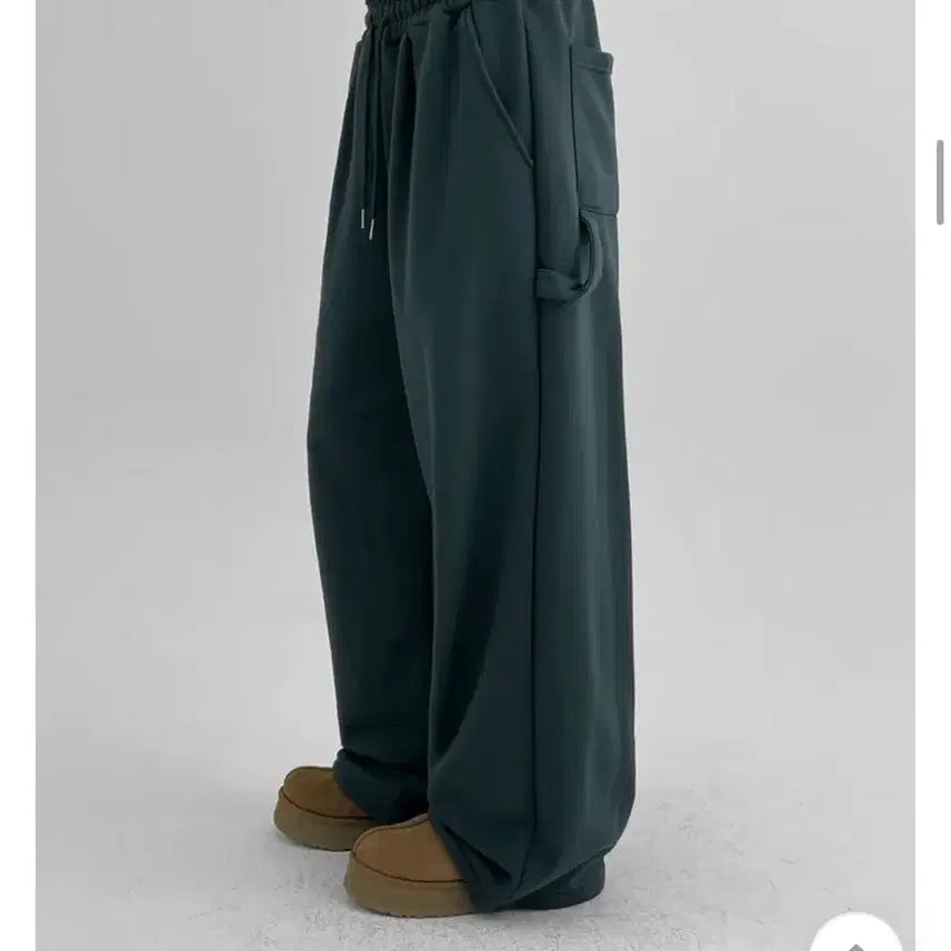 [BUNJANG] Blackup Calberg Carpenter Two-Way Banding Pants Dark Green / 블랙업 made 칼버그 카펜더 투웨이 밴딩팬츠 다크그린