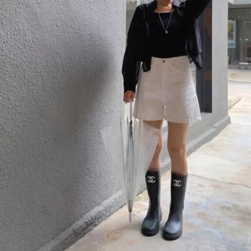 [BUNJANG] Gemma World A-Line White Shorts (M) / 젬마월드 A라인 3.5부 반바지 흰색(M)새상품
