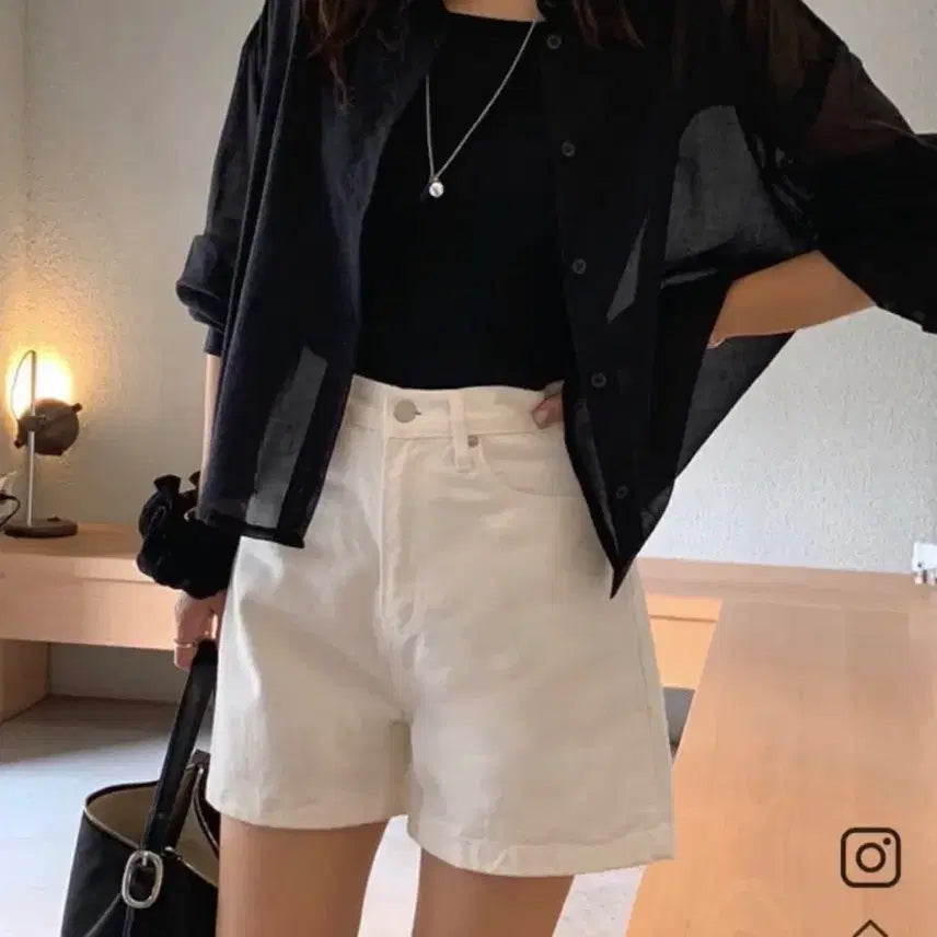 [BUNJANG] Gemma World A-Line White Shorts (M) / 젬마월드 A라인 3.5부 반바지 흰색(M)새상품