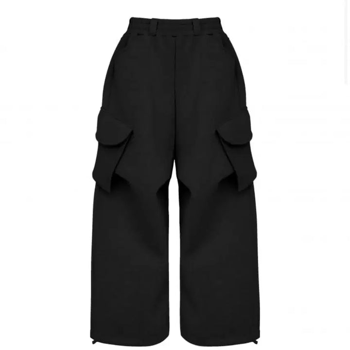 [BUNJANG] MJD X Coin Seoul Wide Cargo Sweatpants Black / MJD X 코인서울 와이드 카고 스웻팬츠 블랙