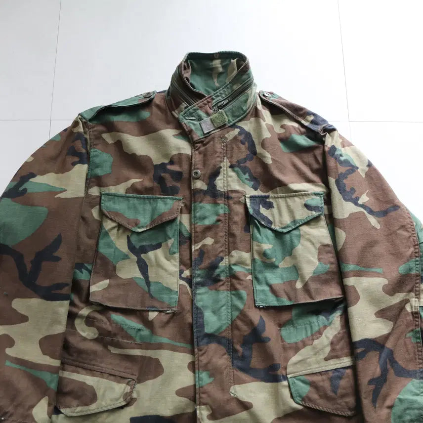 [BUNJANG] 80s US Military Woodland M65 Field Jacket (Medium Short) / 80s 미군 오리지널 우드랜드 M65 필드자켓 (M-S)