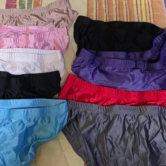 [BUNJANG] Silk Panties (2XL, 9-Piece Set) / 실크광택팬티(2XL/9장)
