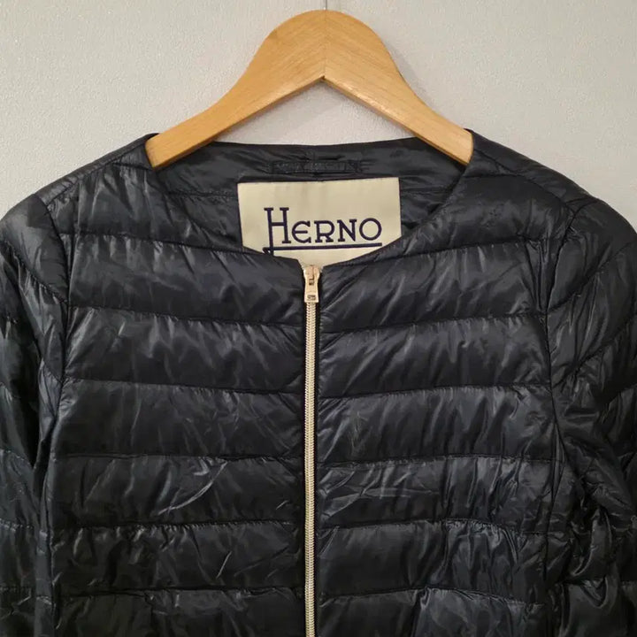 [BUNJANG] Herno Black Quilted Goose Down Puffer Jacket - Size 40 / 에르노 블랙 퀼팅 구스패딩 자켓 40