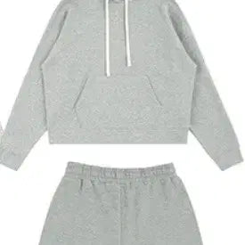 [BUNJANG] Unbranded Hoodie &amp; Shorts Set / (새상품) 여성 후드티&amp;반바지 세트