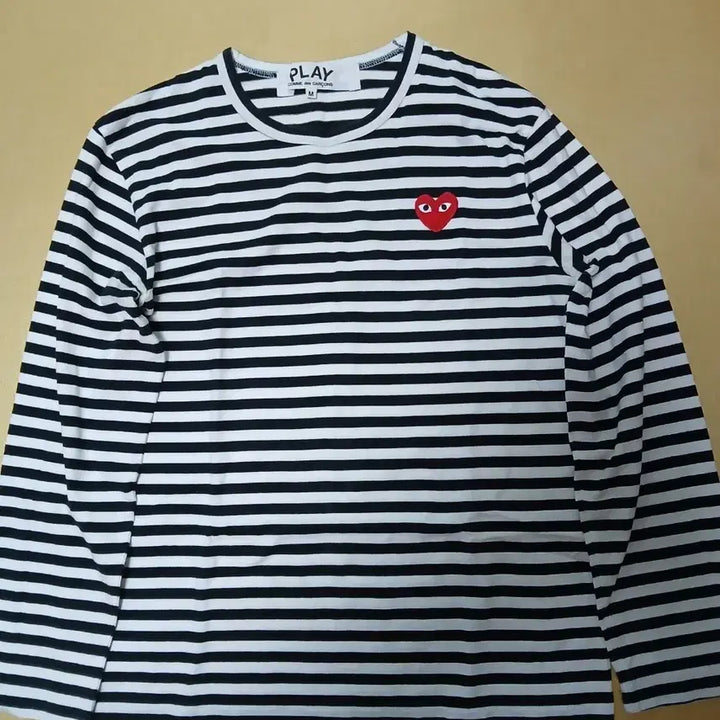 [BUNJANG] Comme des Garçons PLAY Striped Long Sleeve T-Shirt M / 꼼데가르송 플레이 스트라이프 긴팔티 M