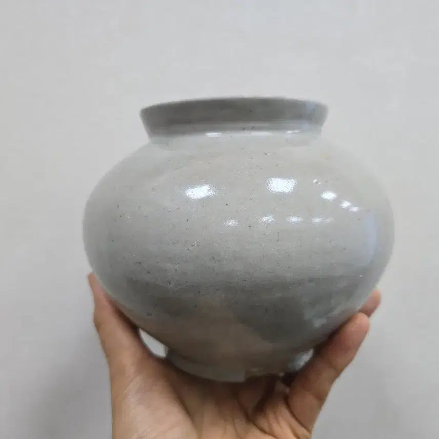 [BUNJANG] Authentic Late Joseon Dynasty White Porcelain Small Jar (Ho) / 진품 조선후기 순백자 호 골동품