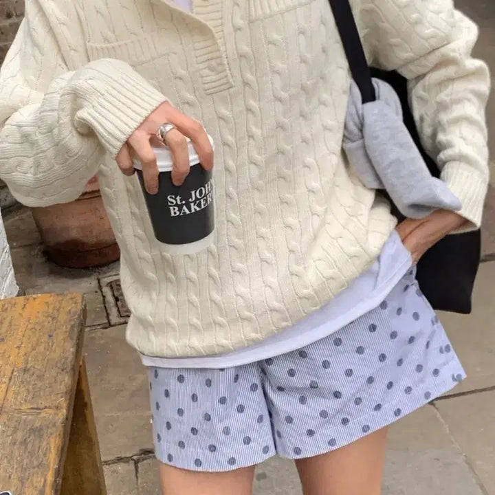 [BUNJANG] Haag British Cable Knit Sweater (Ecru) / haag a british cable knit (ecru)