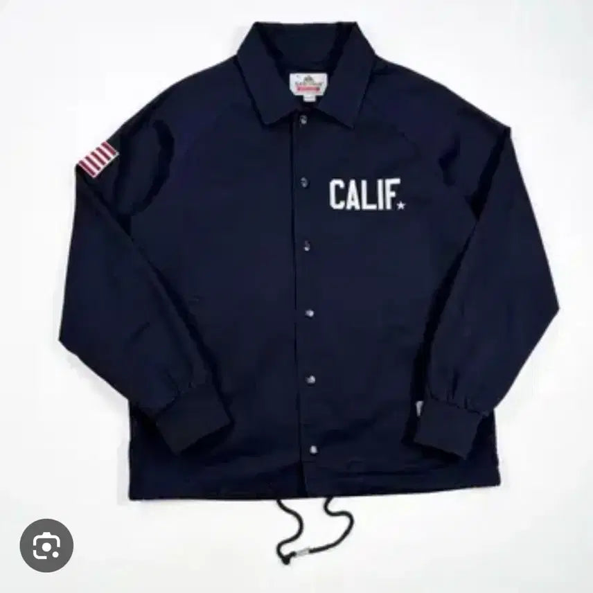 [SOLD OUT] 세인트페인 캘리포니아 마리아 백로고 자수 코치자켓 네이비 XXL  꽤 입