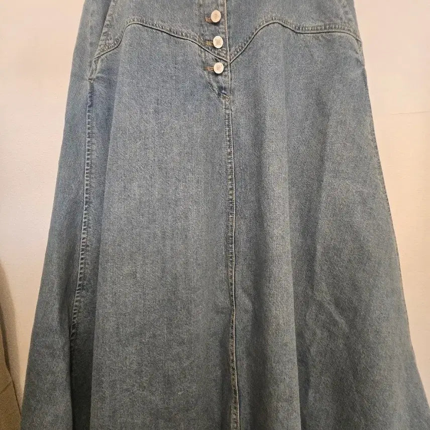 [BUNJANG] Lucky Chouette Denim Long Skirt / 럭키슈에뜨 데님 롱 스커트 36