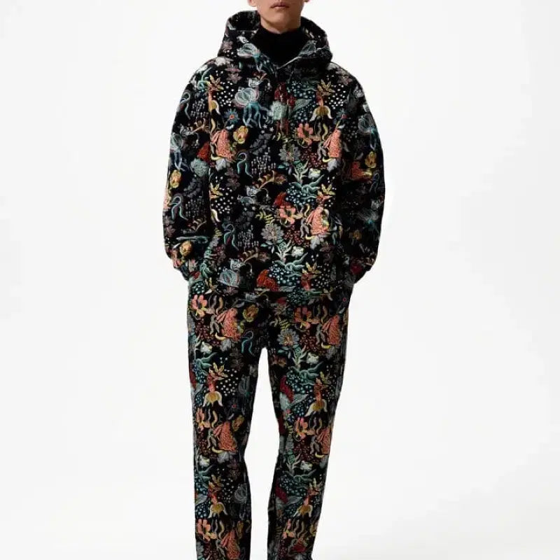 [SOLD OUT] ZARA 에디션 애니멀 자수 패턴 후드 팬츠 세트