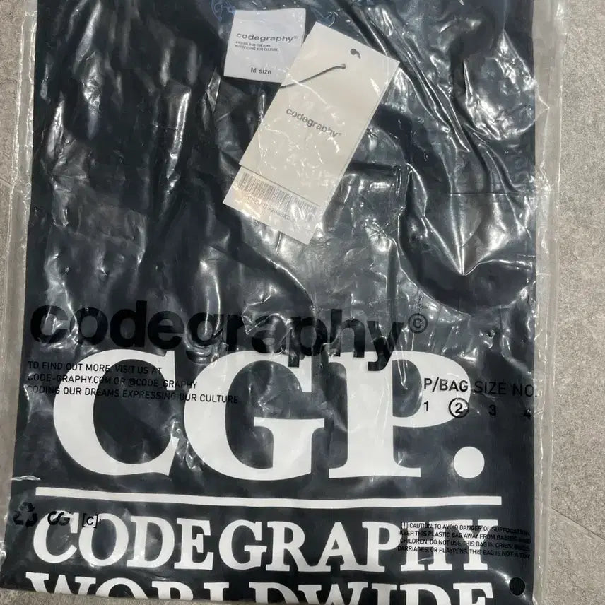 [BUNJANG] Code Graphy Signature Logo Short-Sleeve T-Shirt Black (XS) / 코드그라피 시그니처로고 반팔티셔츠 블랙(xs)