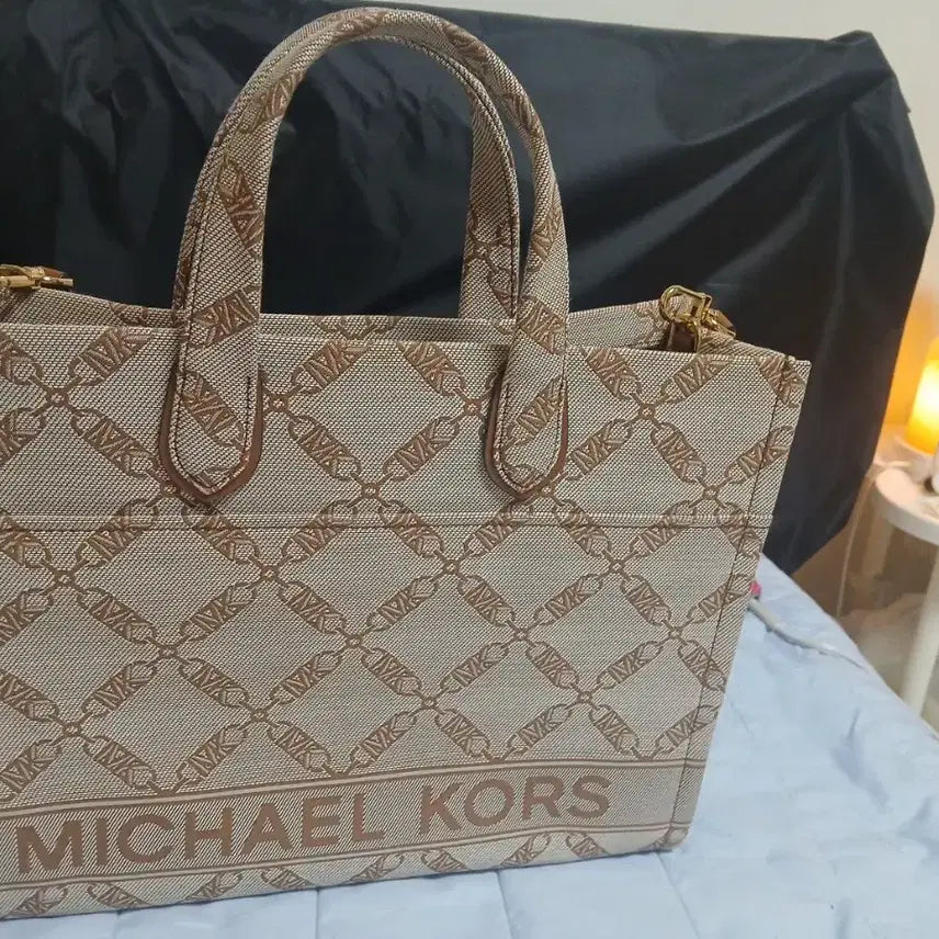 [BUNJANG] Michael Kors Beige Tote Bag (Large) / 마이클 코어스  토트백 베이지(대형 )