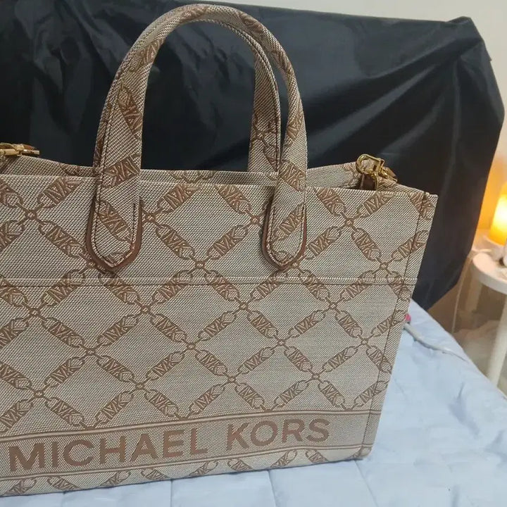 [BUNJANG] Michael Kors Beige Tote Bag (Large) / 마이클 코어스  토트백 베이지(대형 )
