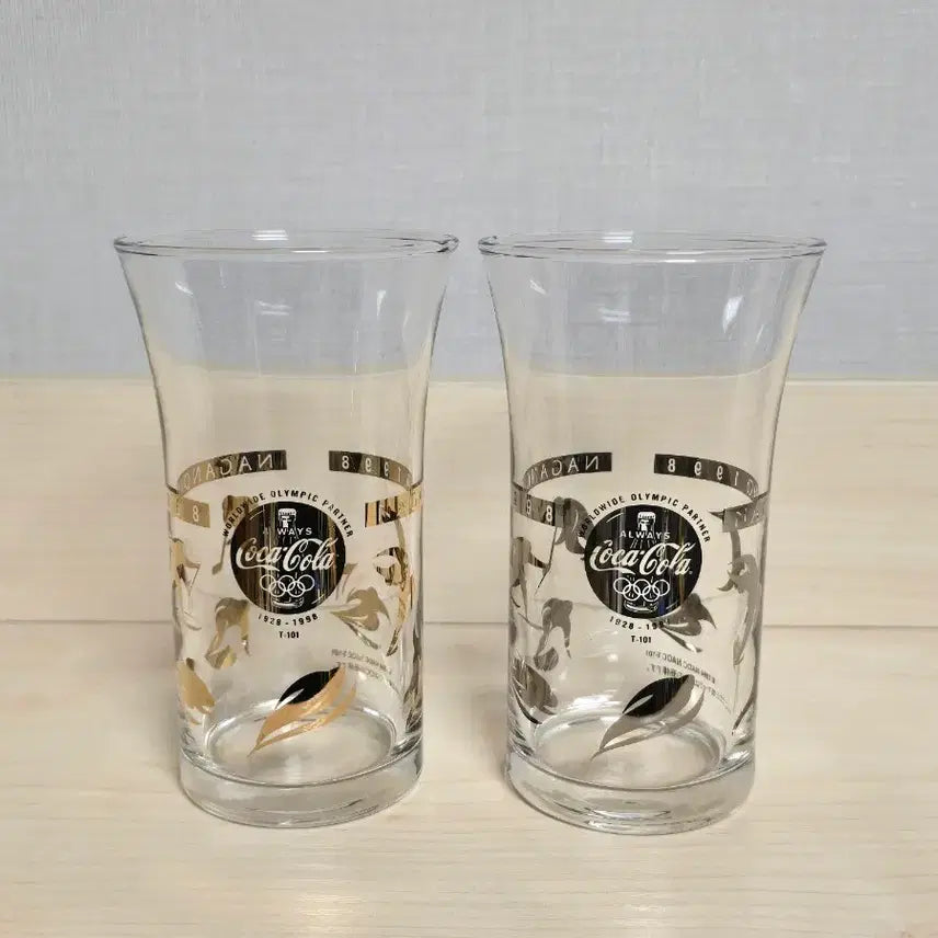 [BUNJANG] 1998 Nagano Winter Olympics Coca-Cola Commemorative Glass Cup Set / 1998년 코카콜라 나가노 동계 올림픽 기념 유리 컵 세트