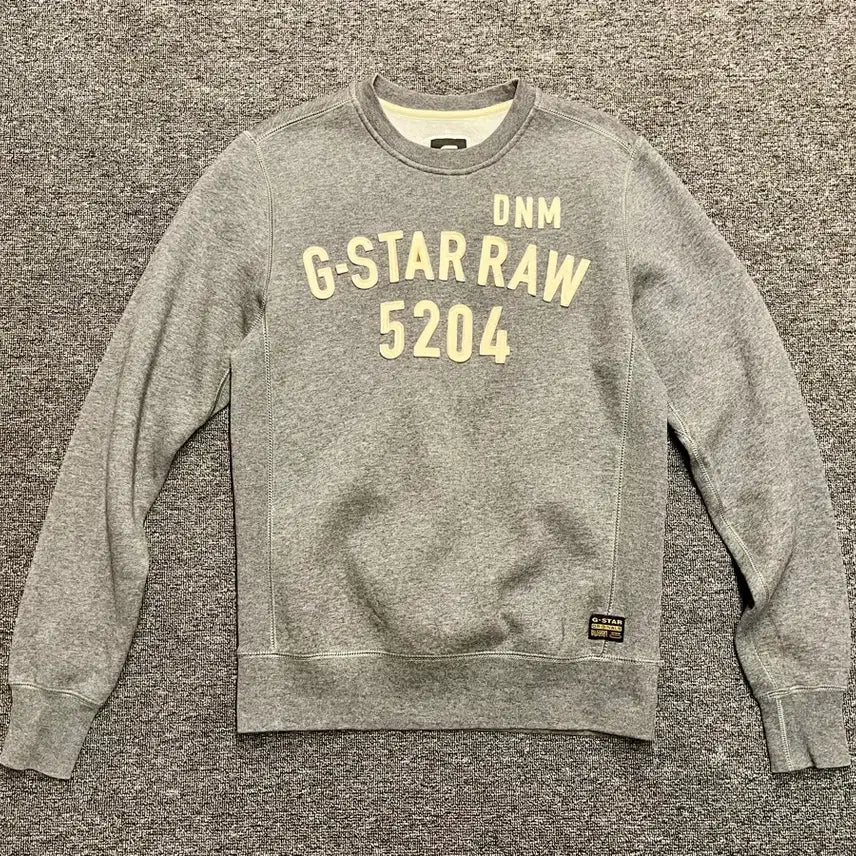 [BUNJANG] G-STAR RAW Gray Logo Sweatshirt / [95] G-STAR RAW 지스타 로우 그레이 맨투맨 S