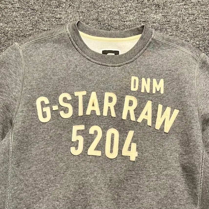 [BUNJANG] G-STAR RAW Gray Logo Sweatshirt / [95] G-STAR RAW 지스타 로우 그레이 맨투맨 S