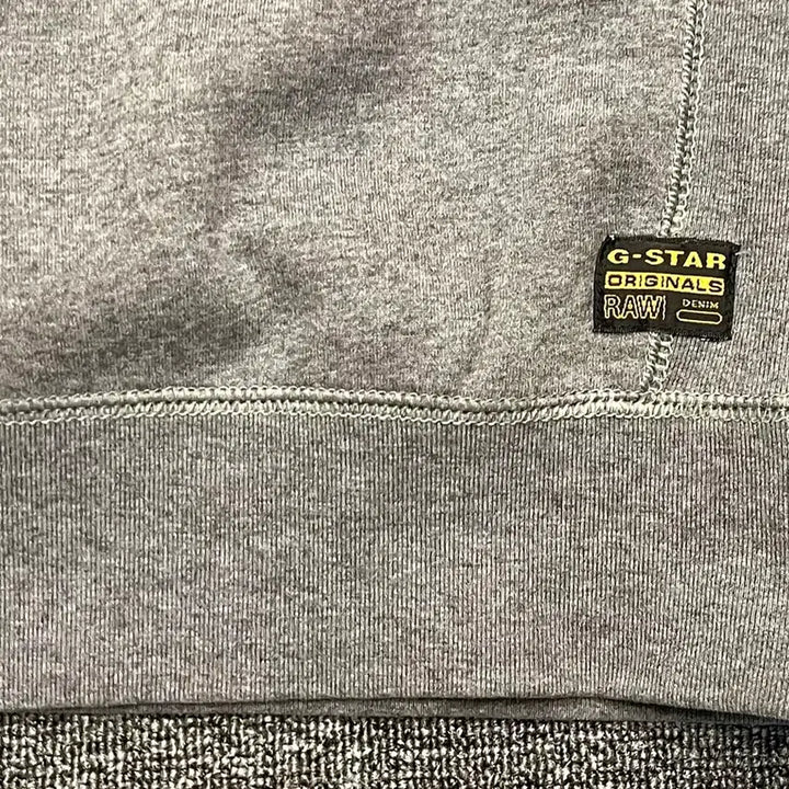 [BUNJANG] G-STAR RAW Gray Logo Sweatshirt / [95] G-STAR RAW 지스타 로우 그레이 맨투맨 S