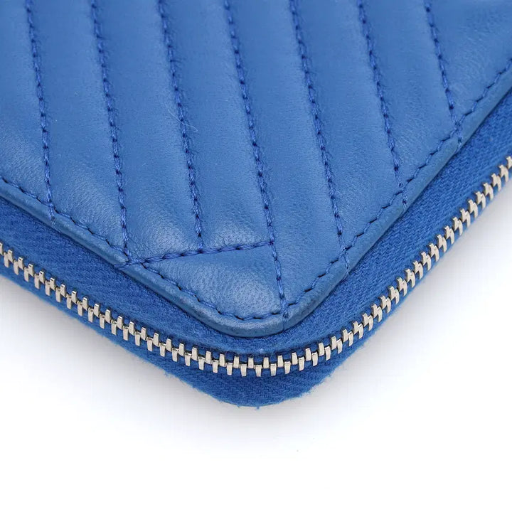 [BUNJANG] Chanel Chevron Zip Around Wallet / 샤넬 쉐브론 지퍼 장지갑
