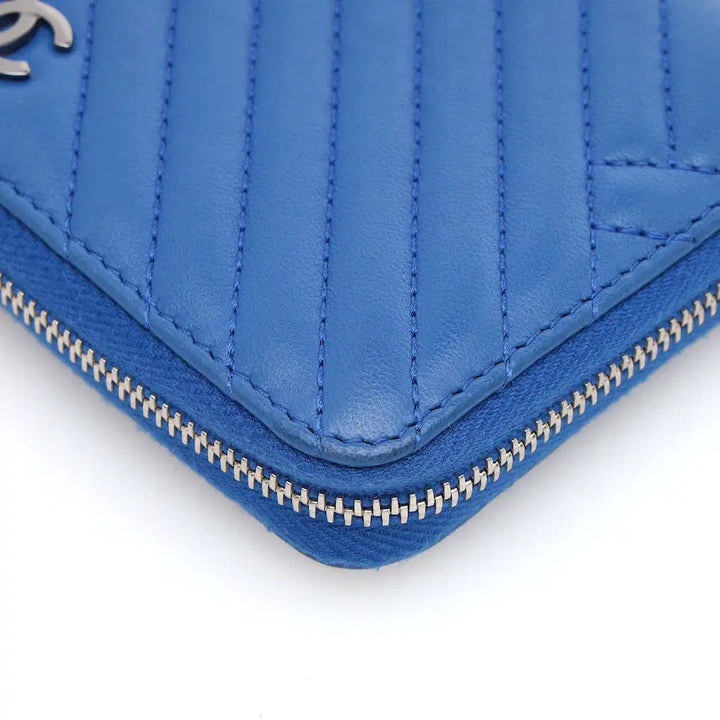 [BUNJANG] Chanel Chevron Zip Around Wallet / 샤넬 쉐브론 지퍼 장지갑