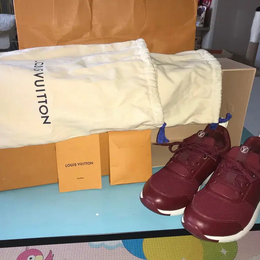 [BUNJANG] Louis Vuitton Aftergame Bordeaux Monogram Leather Sneakers / 루이비통 여성 스니커즈
