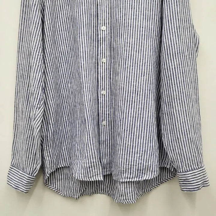 [BUNJANG] Lacoste Striped Linen Shirt / 라코스테 스트라이프 린넨 셔츠