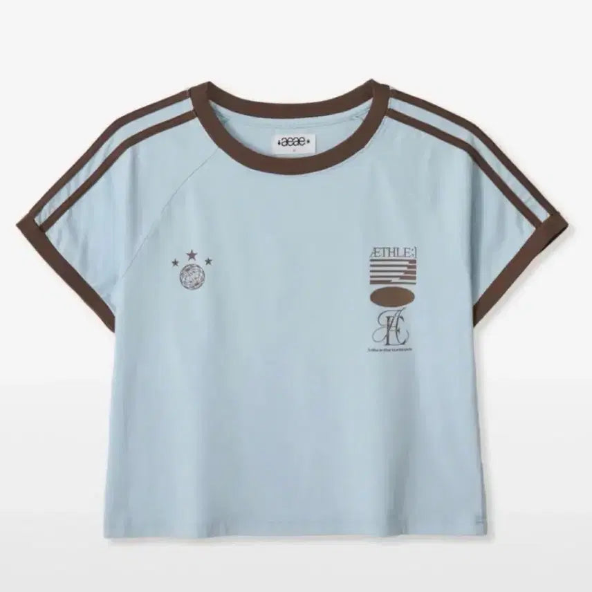 [BUNJANG] AEEI Stripe Half T-shirt / 에이이에이이 스트라이프 하프 티셔츠