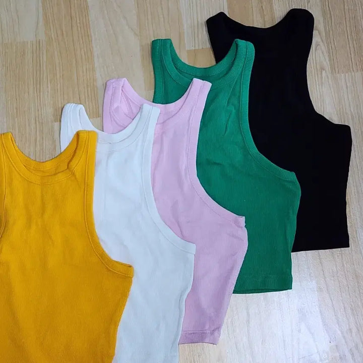 [BUNJANG] H&amp;M Ribbed Sleeveless Crop Top Layering Tank / H&amp;M 에이치앤엠 나시 크롭나시 골지나시 망고나시 레이어드