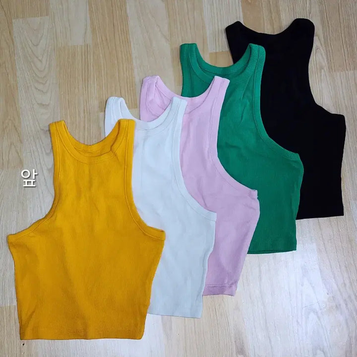 [BUNJANG] H&amp;M Ribbed Sleeveless Crop Top Layering Tank / H&amp;M 에이치앤엠 나시 크롭나시 골지나시 망고나시 레이어드