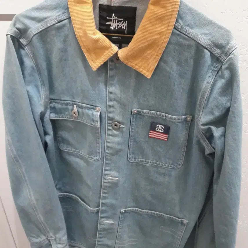 [BUNJANG] 희귀매물 정품 STUSSY 올드스투시 00데님 아카이브자켓M  성조기패치 / 희귀수집 정품 STUSSY 올드스투시 00데님 아카이브자켓M  성조기패치