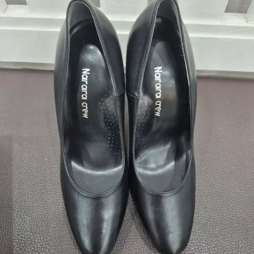 [BUNJANG] Black Leather High Heel Shoes / 블랙 가죽 여성용 하이힐 구두, 단화 등 총4개