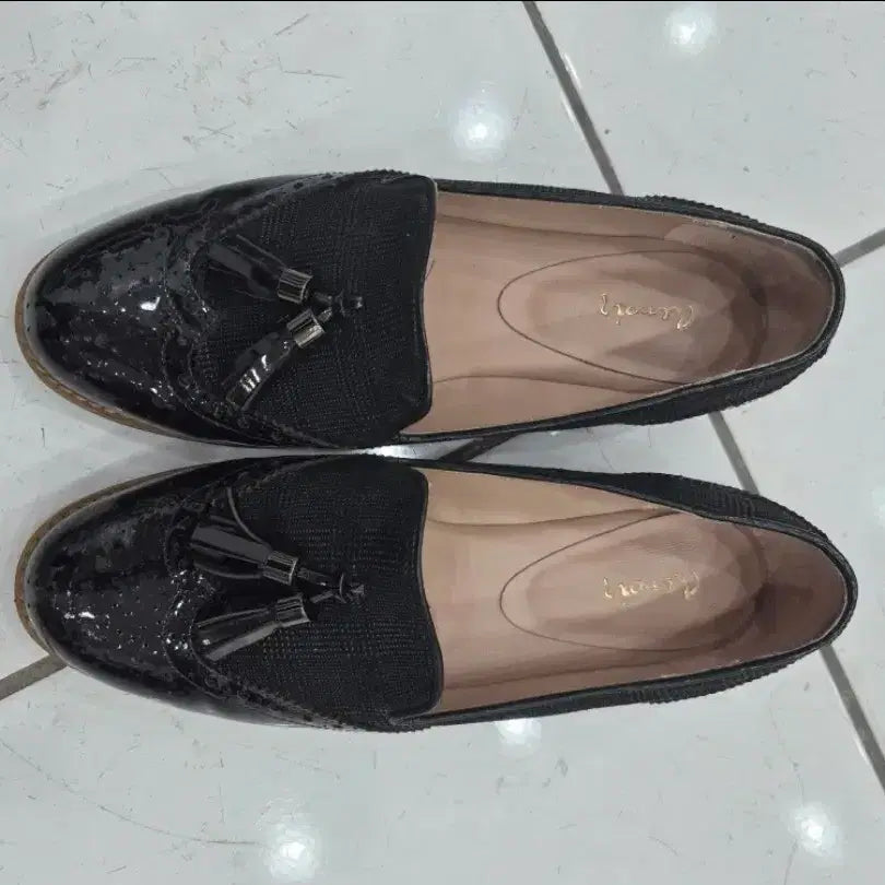 [BUNJANG] Black Leather High Heel Shoes / 블랙 가죽 여성용 하이힐 구두, 단화 등 총4개